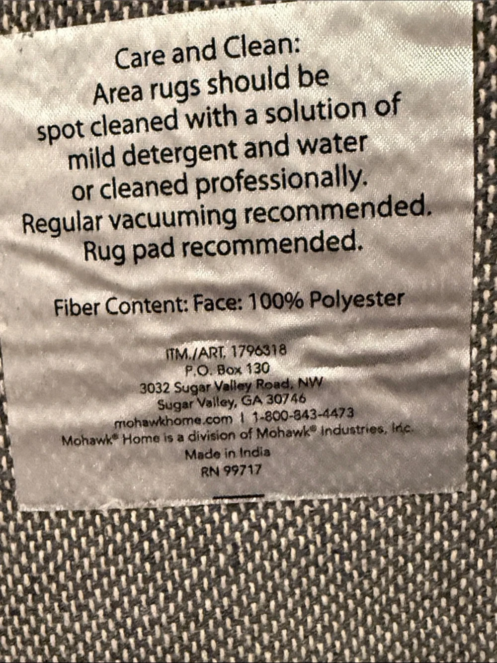 Traditional Gray and Cream Runner Rug, 30” x 96”